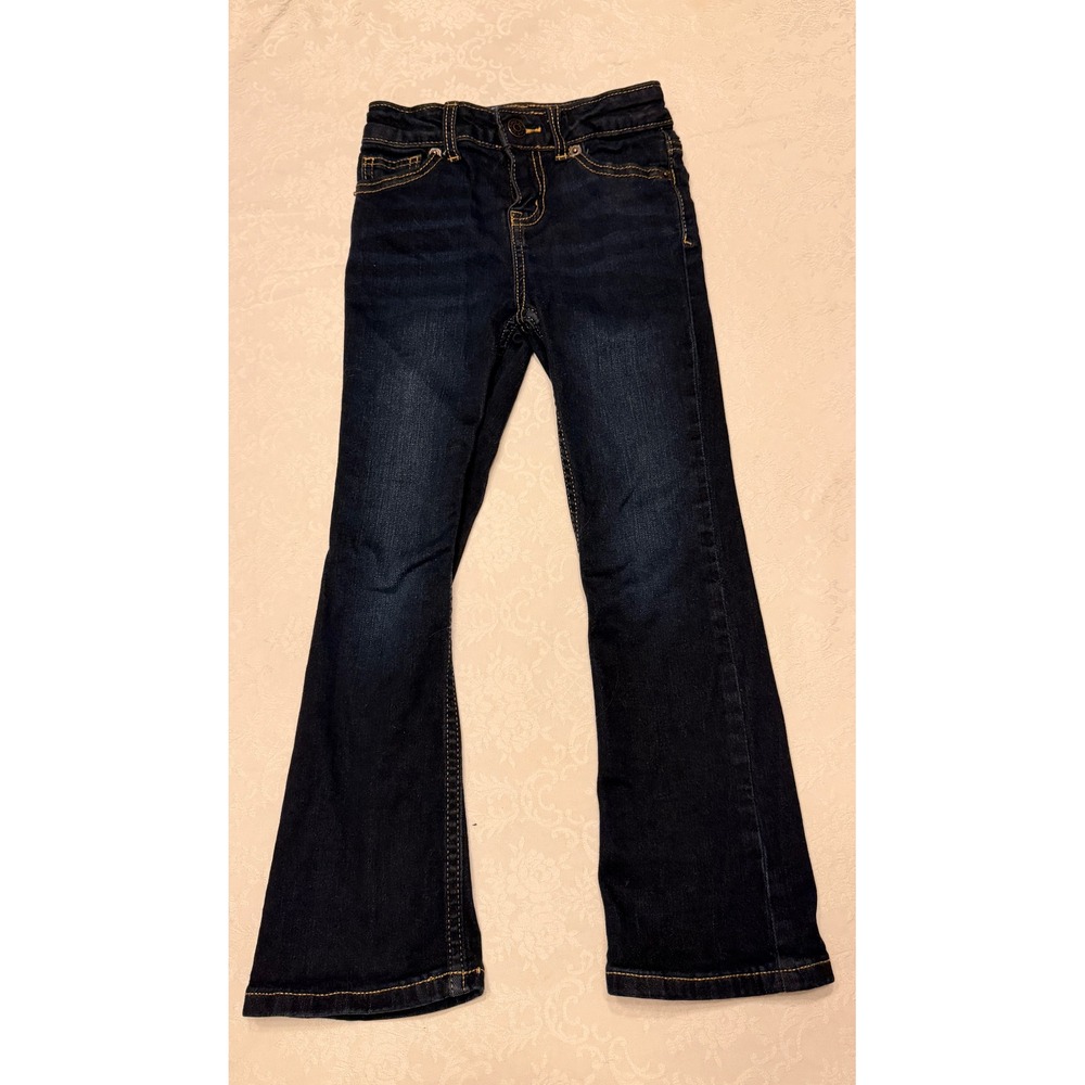 Cat & Jack Girls Dark Wash Super Stretch Bootcut Jeans Size 5